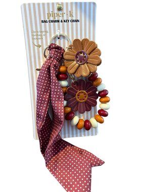 Piper K Bohemian and Retro themed Bag Charm & Key Chain